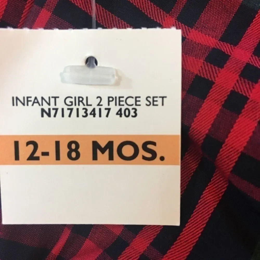 Tommy Hilfiger Dress Size 6- 12 mo Green Red NWT - Picture 5 of 5